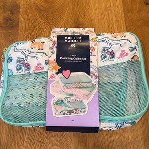 Roller Rabbit x Target Packing Cube Set - White Teal